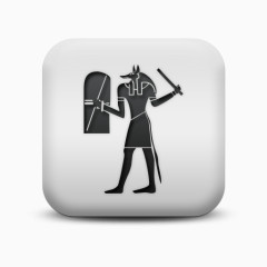 磨砂白广场图标文化埃及战士SC文化偶像