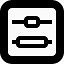 分散排列水平中央 icon