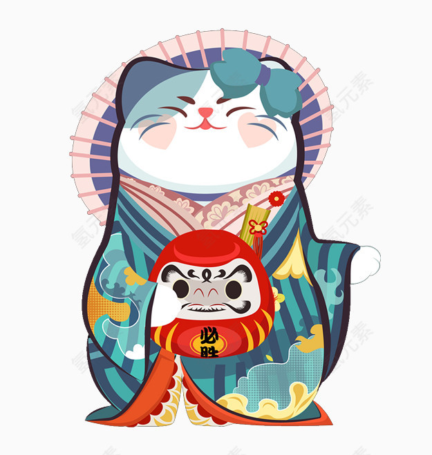 日式招财猫素材