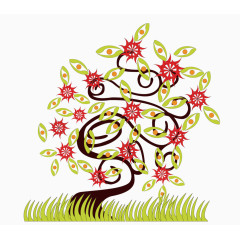 手绘色彩创意树