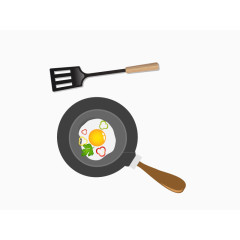矢量煎鸡蛋