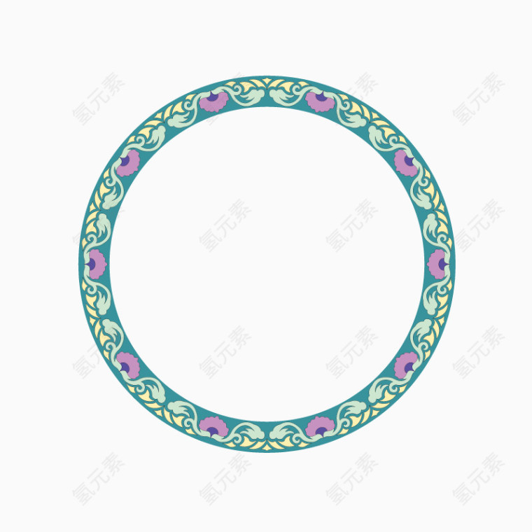 蓝色矢量圆形