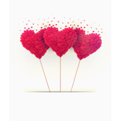 矢量创意爱心气球