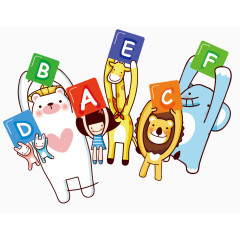 卡通幼儿园人物素材