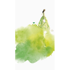 唯美手绘人物插画