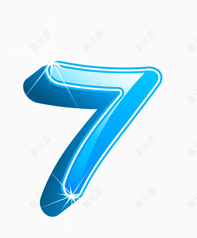 立体数字7