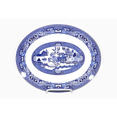中国风蓝花瓷盘