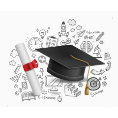 教育学习文具元素