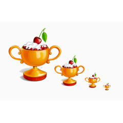 卡通奖杯冰淇淋