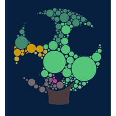 创意气泡植物树图片素材