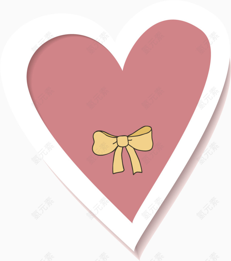 卡通粉色爱心边框