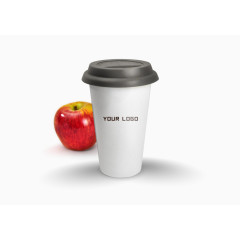 苹果和可换logo的纸杯