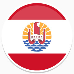法国波利尼西亚平圆世界国旗图标集