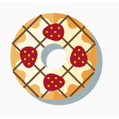 手绘草莓甜甜圈