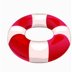 卡通版红白色救生圈