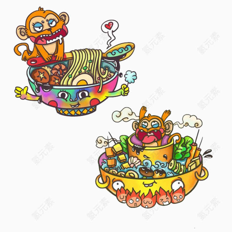一碗美食图案