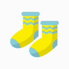 矢量手绘儿童袜子