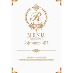 高端商务酒店菜单矢量素材