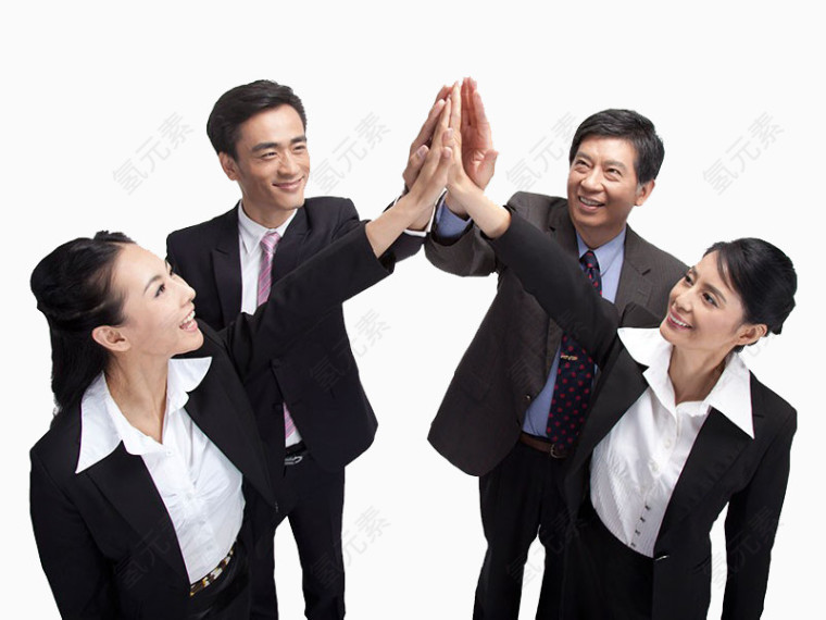 拍手的商务团队
