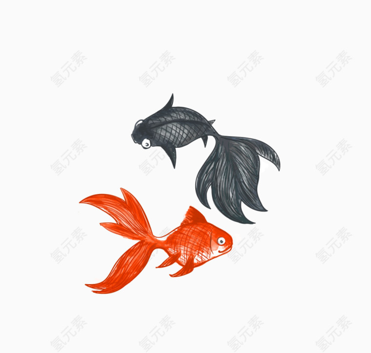 水墨金鱼