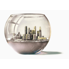 透明玻璃建筑鱼缸