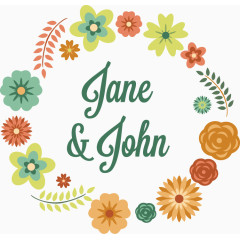 婚礼新人装饰花环