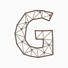 线框三角形几何字母G
