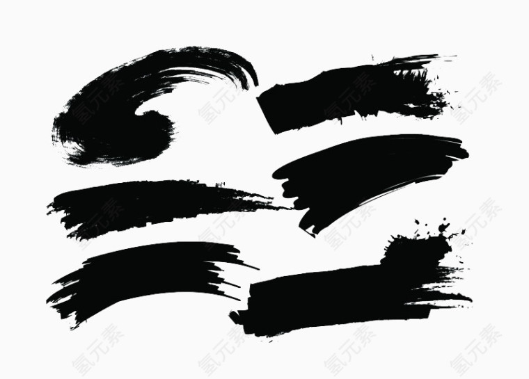 黑色笔刷合集