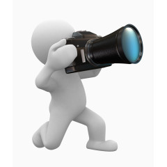 手绘3d小人素描 摄影的小白人