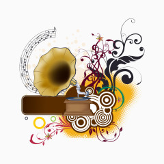 创意藤曼花纹植物