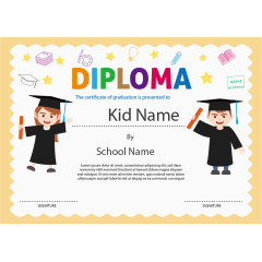 波浪纹边框毕业证