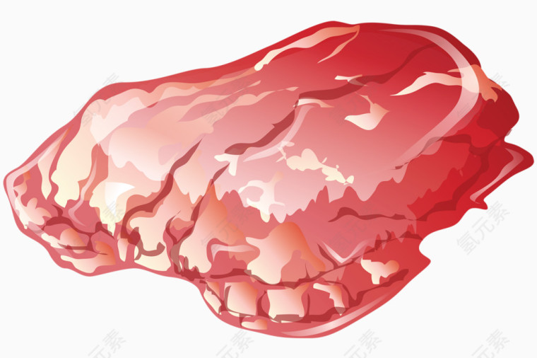 食物肉类精肉手绘