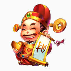 卡通手绘财神爷