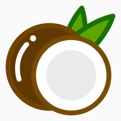 卡通手绘水果椰子