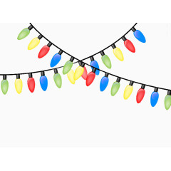 彩灯串背景矢量素材