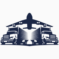 物流运输标识剪影