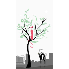 1款可爱的猫插画矢量素材