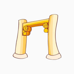 古代手绘建筑素材