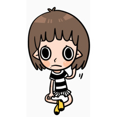 卡通小女孩 