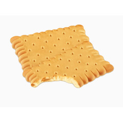 咬了一口的饼干