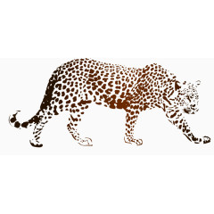 矢量手绘豹子素材