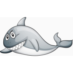 卡通手绘鲨鱼png 