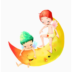 卡通月亮