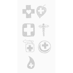 粉笔手绘矢量医院红十字