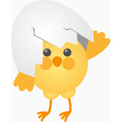 卡通可爱鸡蛋小鸡蛋壳破壳