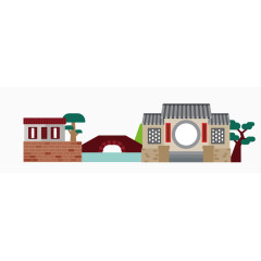 卡通年货节春节素材景点