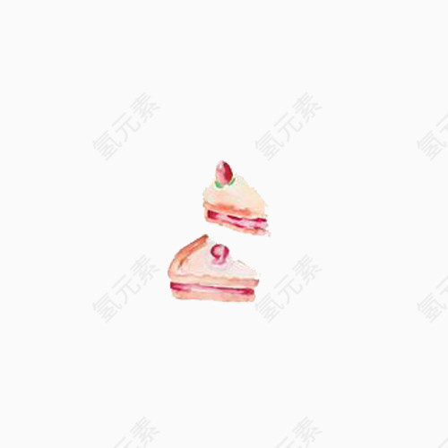 小清新简约手绘千层蛋糕