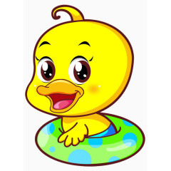 卡通手绘小黄鸭