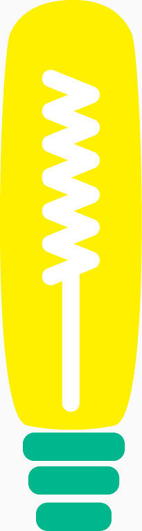 矢量黄色灯泡设计