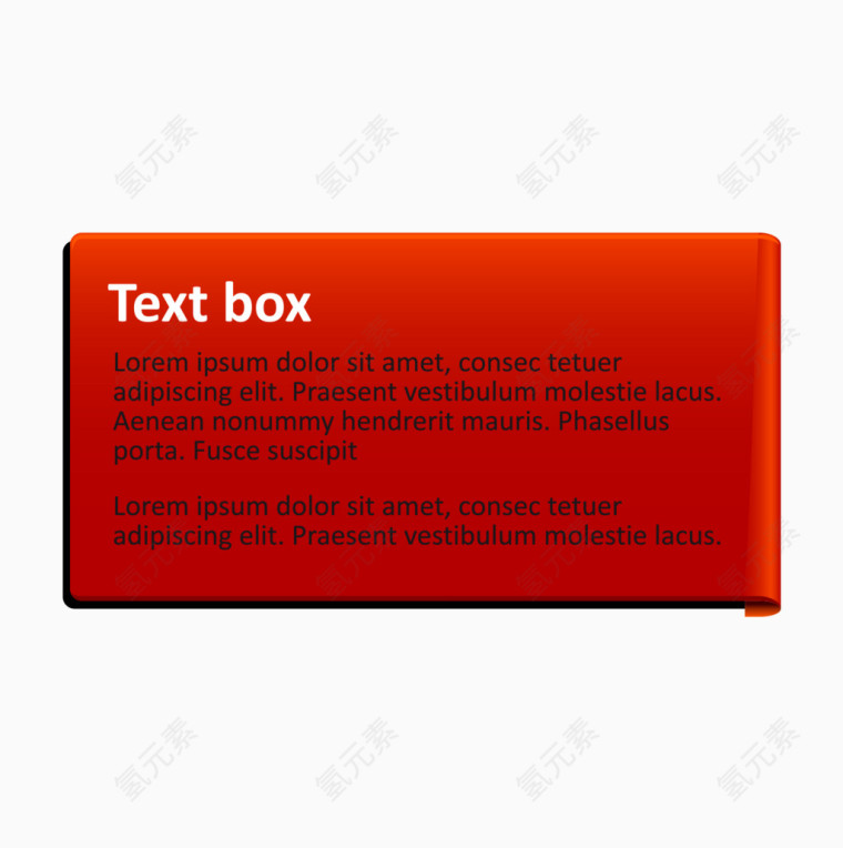 红色英文便签banner矢量